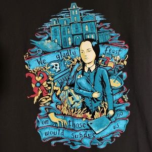 Wednesday Adams Womens Slim Fit XL Tee Halloween